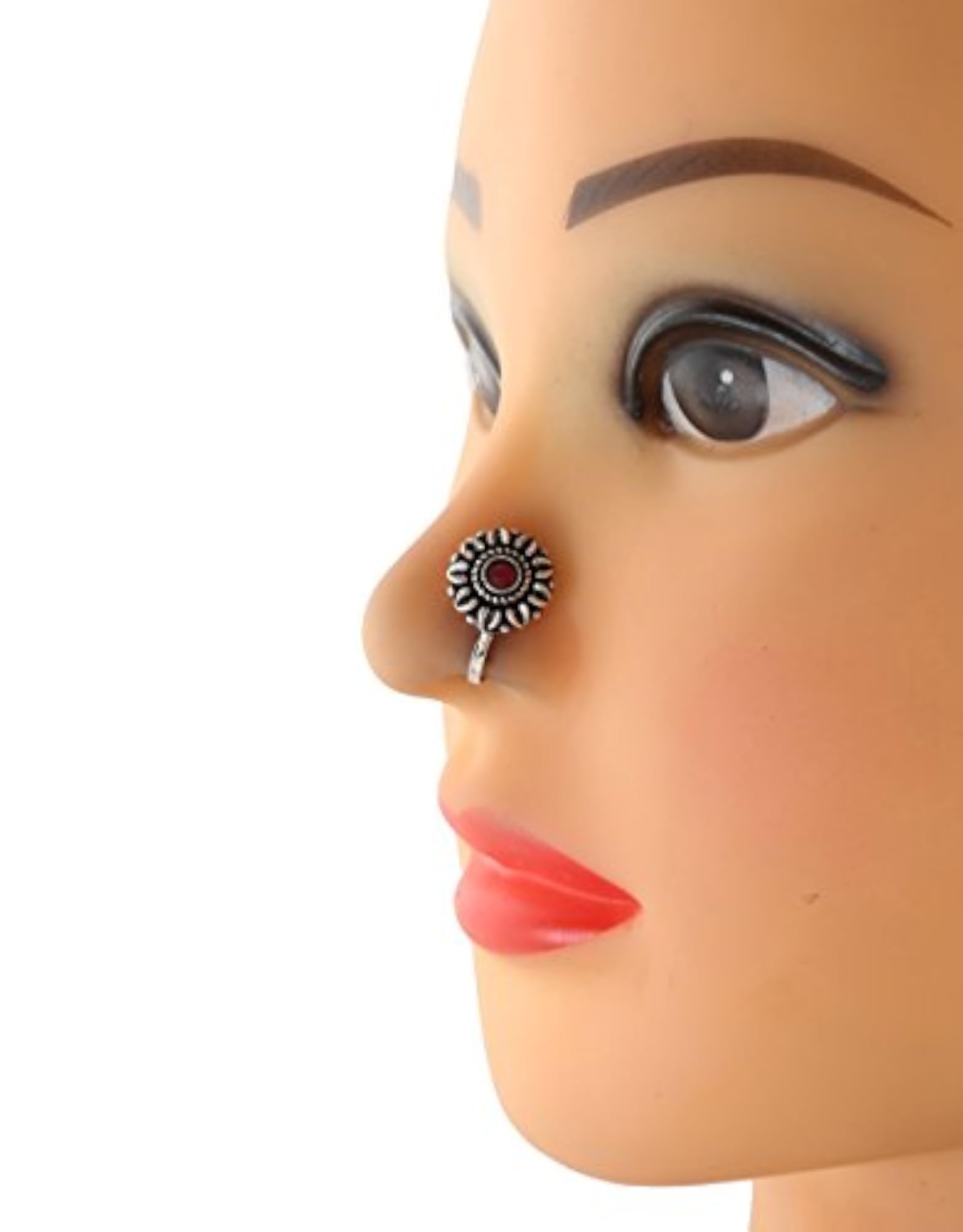 Pink Flower Inspired Press On Nose Ring, Gift for Her
